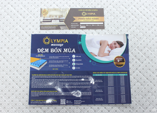 bảo hành đệm bông ép Olympia 