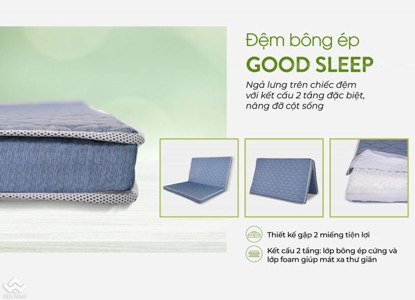 Đệm bông ép Everon GOODSLEEP gập 2